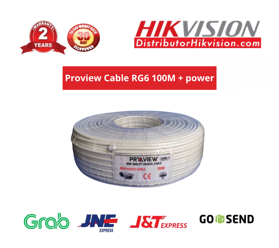 Proview Cable RG6 100M + power